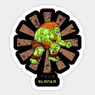 Blanka Street Fighter Retro Japanese Sticker